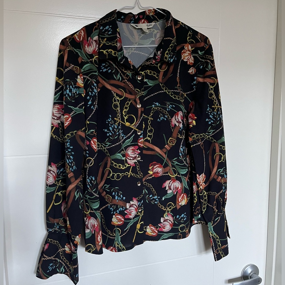Yumi Floral Chain Print Women's Top